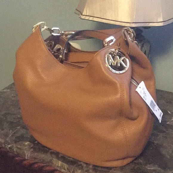 Michael Kors Leather Shoulder Tote - Picture 1 of 6